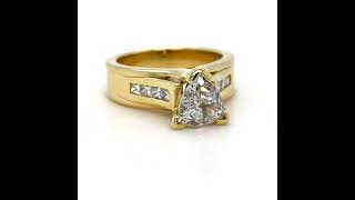 GIA 18ct Yellow Gold 1.35ct Diamond Engagement Ring