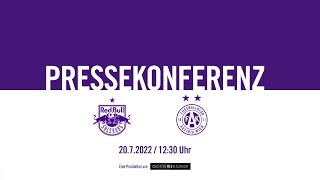 Pressekonferenz live: Vor RB Salzburg - Austria Wien (07/2022)