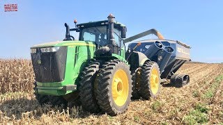 420 hp John Deere Tractors Moving 13,500 bu of Corn an Hour