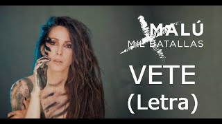 Malú - Vete - Letra