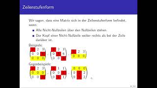 Zeilenstufenform und Rang einer Matrix bestimmen (herantastend erklärt)