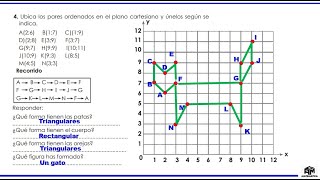 Plano cartesiano (construcción de figuras) - 3ero de primaria