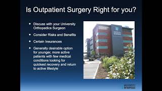 Dr. Jenkins Presentation on Same Day Total Joint Surgery