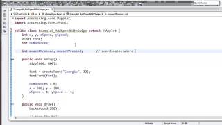Processing Game Tutorial: Adding velocity by swiping
