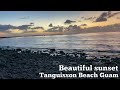 beautiful guam sunset tanguisson beach nature sounds ocean walking relaxing oceanwaves waves