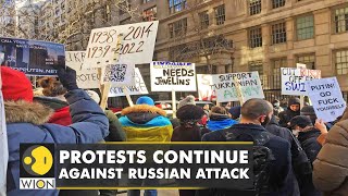 Russia-Ukraine Conflict: Russian protesters take to the street in Moscow & Saint Petersburg | WION
