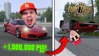 Kupiłem swoje PIERWSZE FERRARI! *jedzie prawie 300 kmh* 🚛 Euro Truck Simulator 2