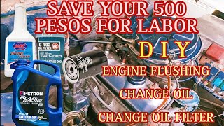 HOW TO CHANGE OIL | ENGINE FLUSHING |  CHANGE OIL FILTER | TOYOTA 4K ENGINE | DIY