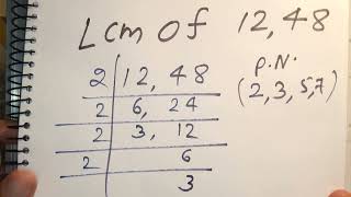 Lcm of 12 & 48 | lcm hcf Division method | Question | maths | Hindi | Surendra khilery