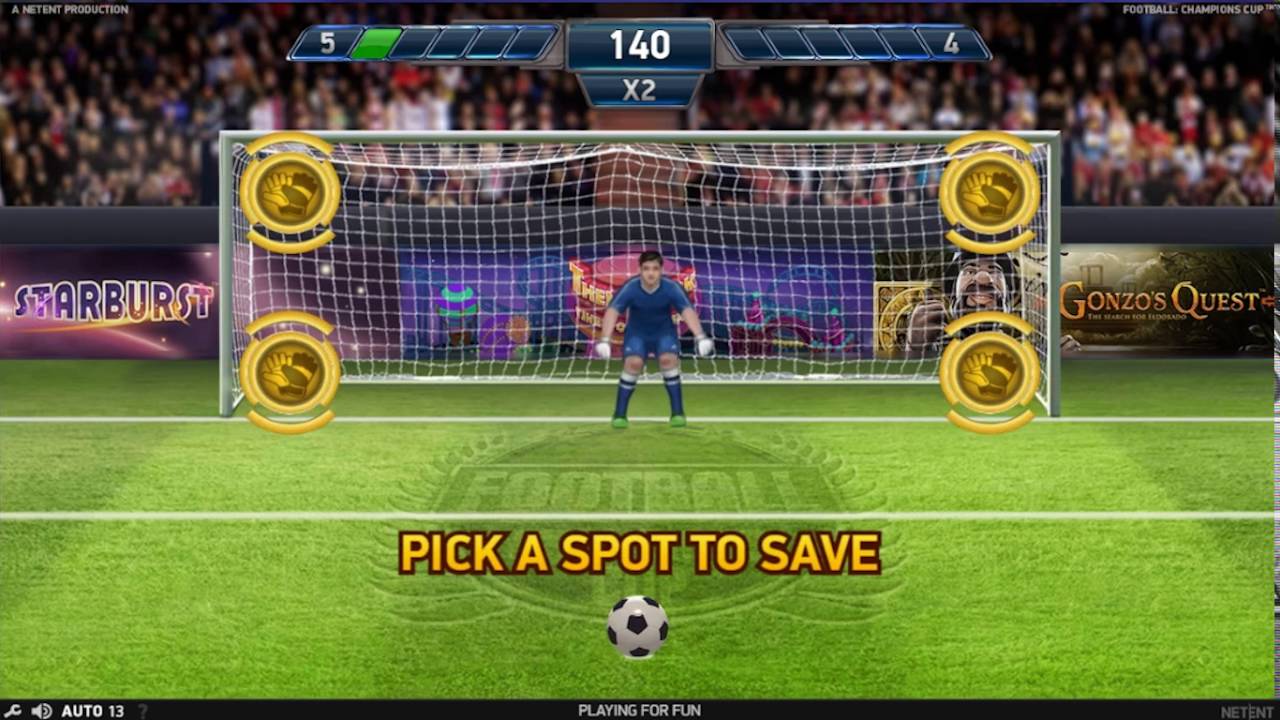 NetEnt - Football Champions Cup Online Slot - Penalty Shootout Bonus ...