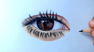 DRAWING REALISTIC EYS WITH COLORED PENCILS