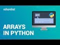 Arrays In Python | Python Array Operations | Python Tutorial For Beginners | Edureka