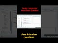 Tricky constructor Inheritance question || Java Interview Question #javainterviewquestions