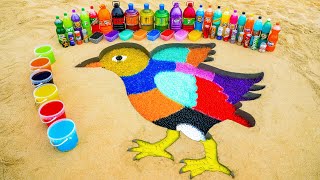 How to make Rainbow Chicks with Orbeez, Fanta, 7up, Monster, Coca-Cola vs Mentos & Popular Sodas