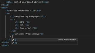 HTML Tutorial - Lesson 13 Nested Unordered Lists