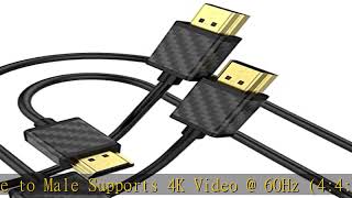 4K HDMI Cable 3ft (2 Pack), SOEYBAE HDMI 2.0 Cable Supports 4K@60Hz, 3D, 2160P, 1080P, Ethernet, HD