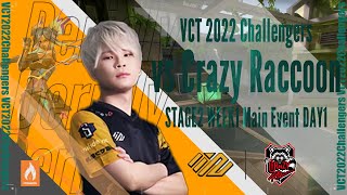 Derialy vs CrazyRaccoon - VCT2022 Stage2 Challengers JAPAN Week1 Main Event Day1