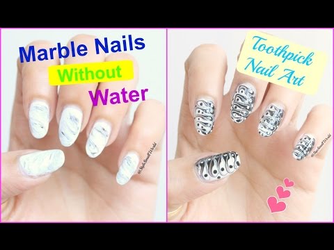 Marble Effect Nails Without Water E 2 Marble Nail Art Design Without Using Water Easy For Beginners Toothpick