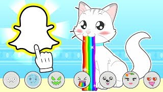 BABY PETS 👻📱 Kira Takes Pictures on Snapchat | Children's Cartoons