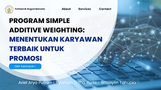 Program Simple Additive Weighting untuk Menentukan Karyawan Terbaik