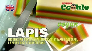 [EN] Recipe LAPIS - an Indonesian traditional snack of steamed colorful layered rice flour pudding