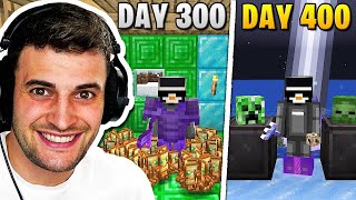 Reacting to my 400 DAYS in Hardcore Minecraft!