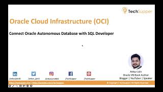 Connect Oracle Autonomous Database with SQL Developer | Oracle Cloud Infrastructure
