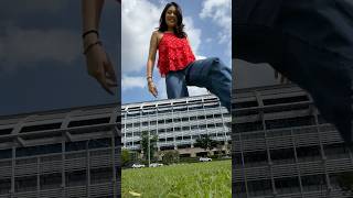 GIANT steps over the building!🚶♂️🏙️ The magic of video editing! ✨ #inshot #viralvideo