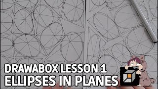 Drawabox Lesson 1, Exercise 5: Ellipses in Planes