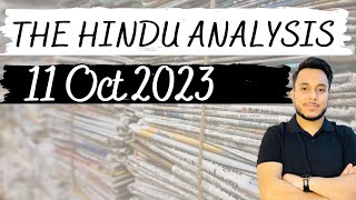 THE HINDU Analysis 11 October 2023 | Daily News Analysis for UPSC IAS |