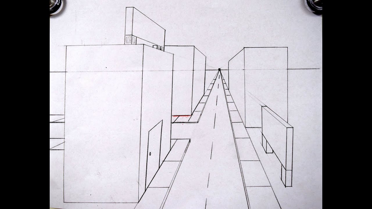 One Point Perspective Drawing Street Easy - Folkscifi