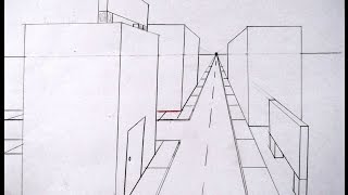 One-Point Perspective Streetscape