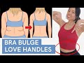 BURN bra bulge, back fat + love handles 13 min in 7 days, knee friendly standing workout. DAY 3/7