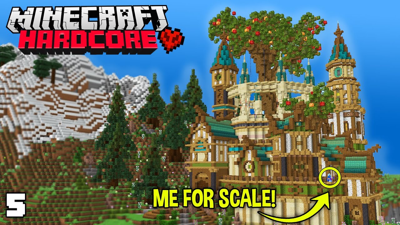 I Built This Huge Structure In Hardcore Minecraft Youtube