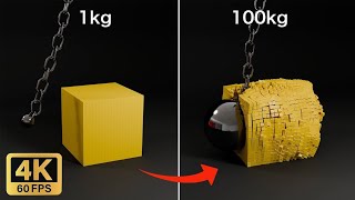 【4K】Incredible 3DCG Physics Simulations | Showcase 【60fps】