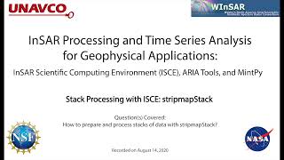 Stack Processing with ISCE: stripmapStack
