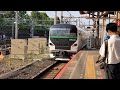 e257系5000番台om 93編成 集約臨時列車 修学旅行列車 上野駅発車シーン