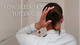 Low Sleek Bun On Natural Hair | HOW TO : PRODUCTS USED