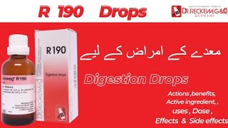 Reckeweg R 190 drops Homeopathic medicine benefits | R no 190 drops for digestion problems