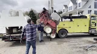 Hauling the White 5100 Planter and Splitter and Re-assembling It