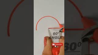 60⁰Angle with compass/60⁰angle/#mathtrick #shortsyoutube #viralvideo #angle #60⁰#mathshorts