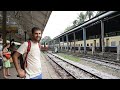 circular train arriving at yangon central railway station