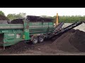 liugong 842iii wheel loader working in a compost processing plant