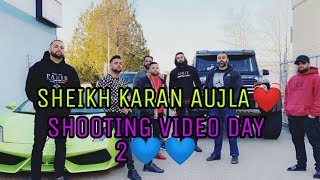 Karan aujla sheikh song shooting video day 2 with jaz dhami Sandeep rehaan records