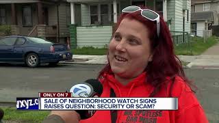 Men selling 'Wayne County Neighborhood Watch' signs own a sign company are not police