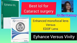 Eyhance ( J \u0026 J ) versus Vivity ( Alcon ). Best eye Lens  for Cataract operation.