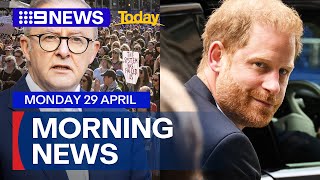Prime Minister declares a 'national crisis'; Prince Harry to return to the UK | 9 News Australia