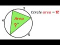 Can you find area of the Green shaded Triangle? | (Circle) | #math #maths | #geometry