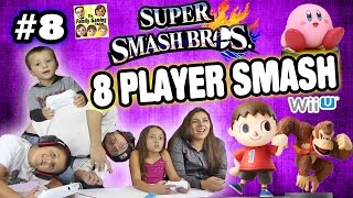 The FGTEEV 8-Player Smash Battle w/ Amiibo (Super Smash Bros Wii U Part 8 Face Cam Gameplay)