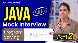 Java Interview Questions | Java Program Solving | Core & Advance Java | Part 2